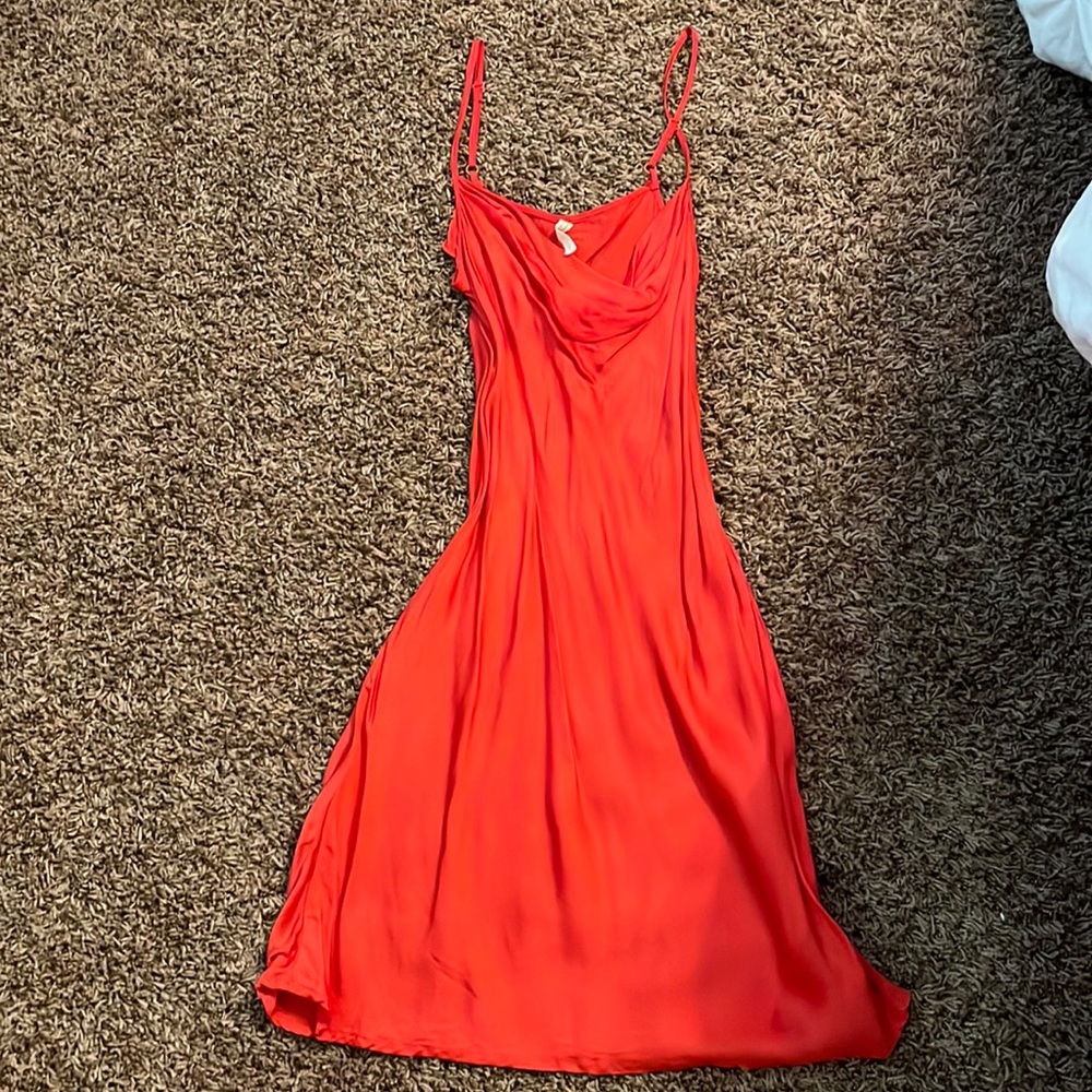 Urban Outfitters silk red dress
